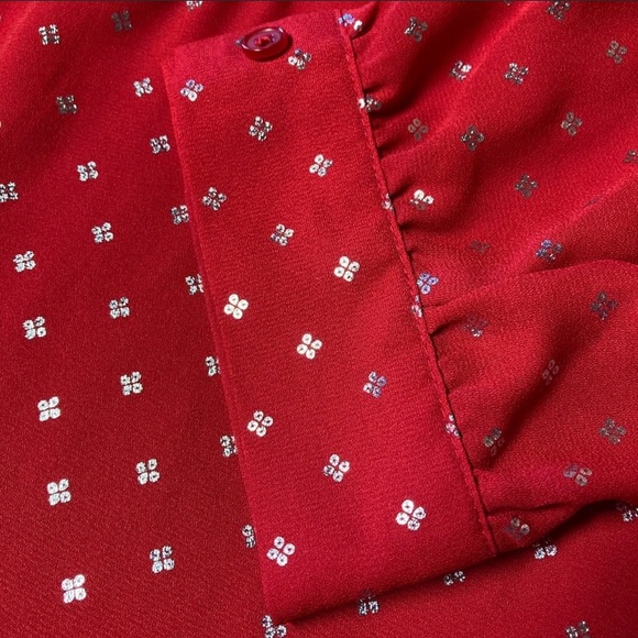 FADY GLORY Plus Chiffon Lace-Up Top - Picture 9 of 9